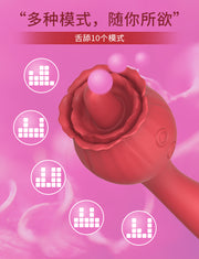 Velvet Pulse Petal Tongue & Vibration Massager - ZD057