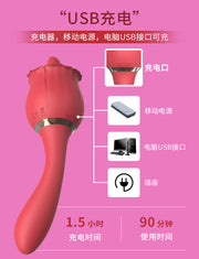 Velvet Pulse Petal Tongue & Vibration Massager - ZD057