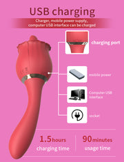 Velvet Pulse Petal Tongue & Vibration Massager - ZD057