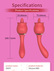 Velvet Pulse Petal Tongue & Vibration Massager - ZD057