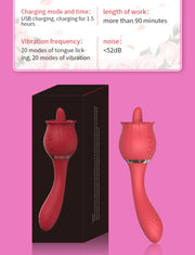 Velvet Pulse Petal Tongue & Vibration Massager - ZD057