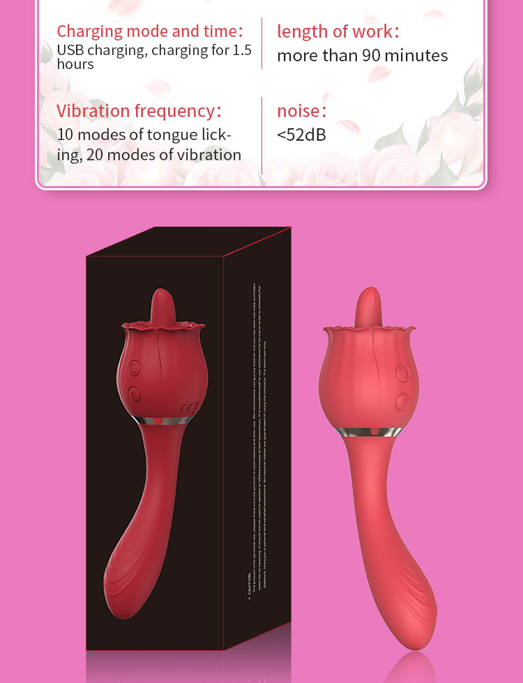 Velvet Pulse Petal Tongue & Vibration Massager - ZD057