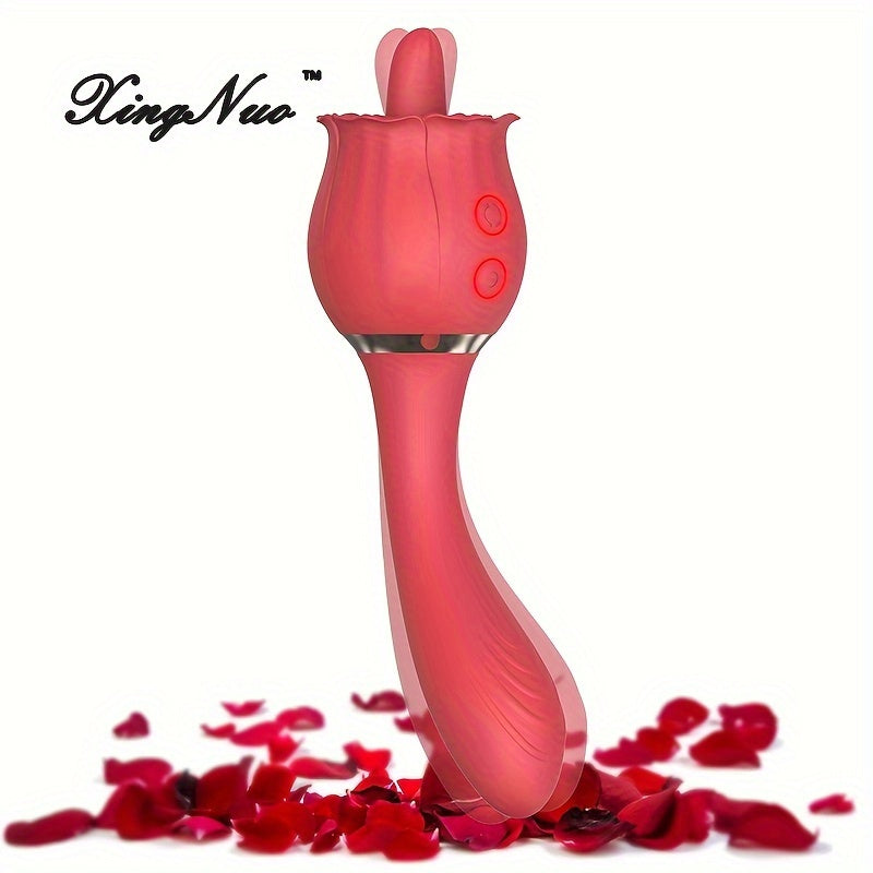 Velvet Pulse Petal Tongue & Vibration Massager - ZD057
