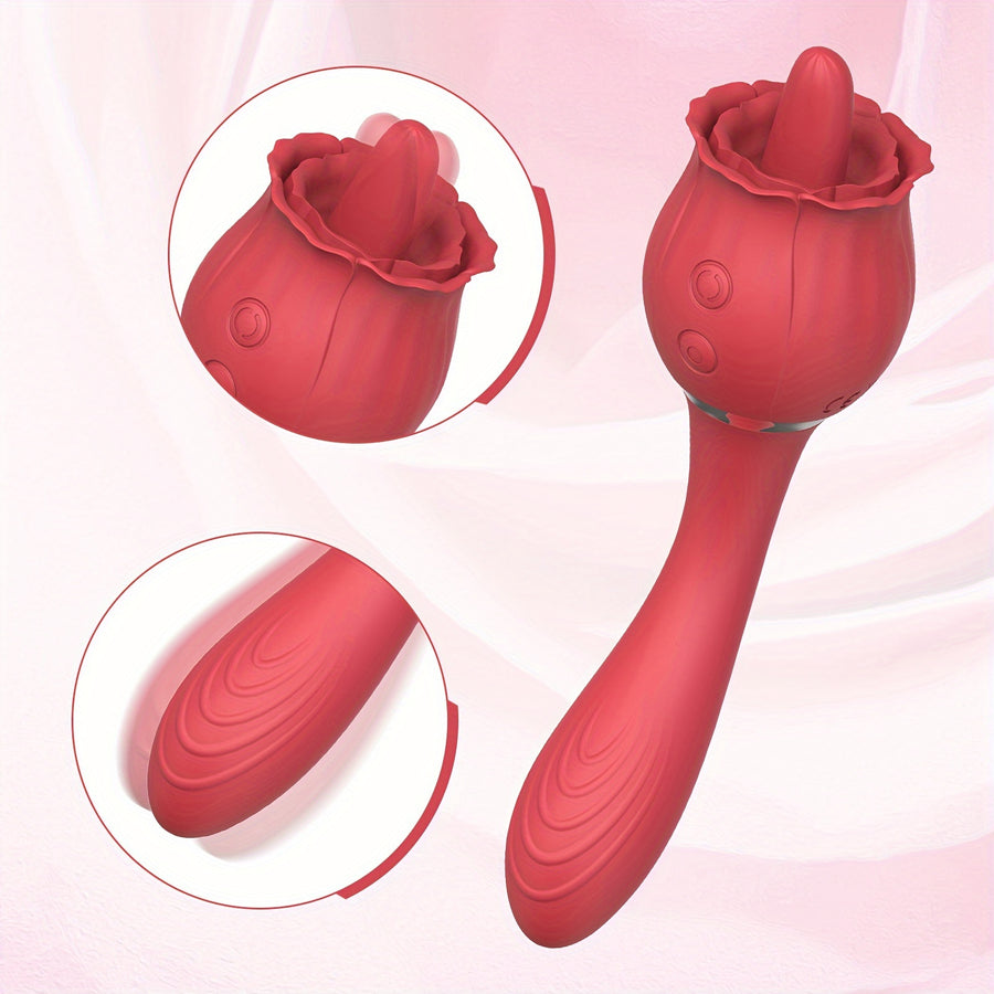 Velvet Pulse Petal Tongue & Vibration Massager - ZD057