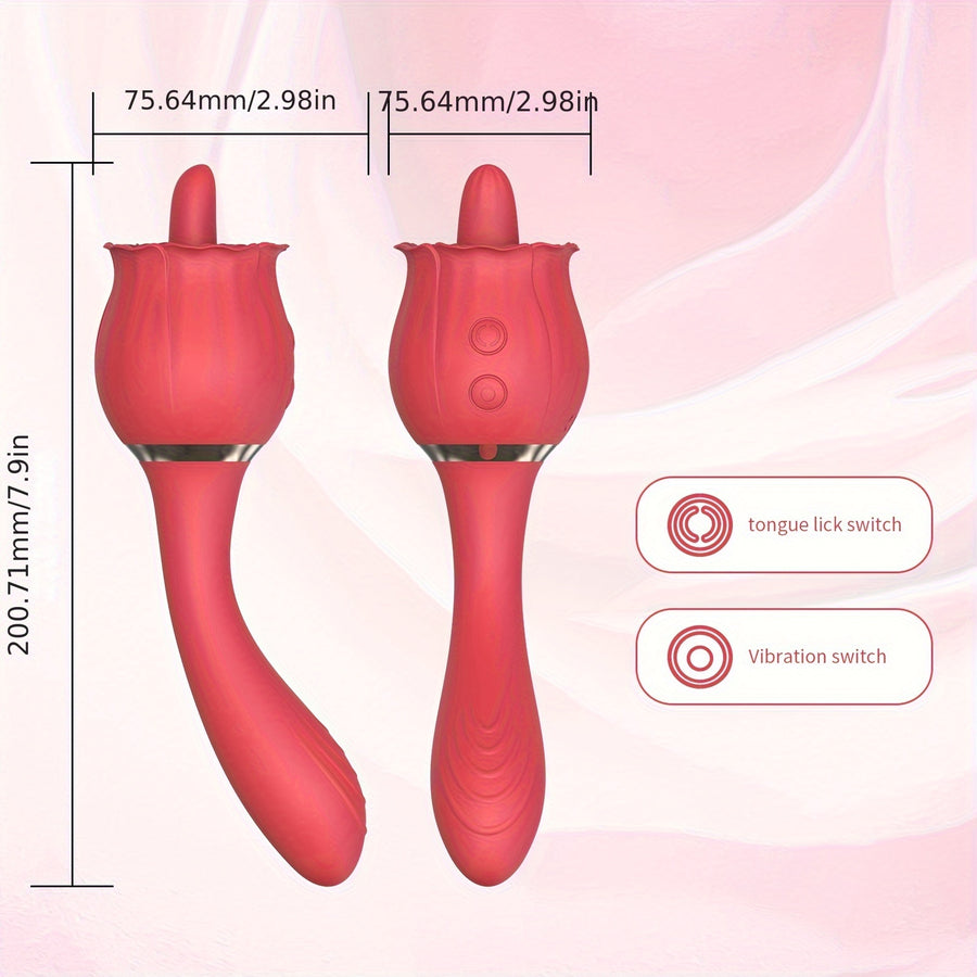 Velvet Pulse Petal Tongue & Vibration Massager - ZD057