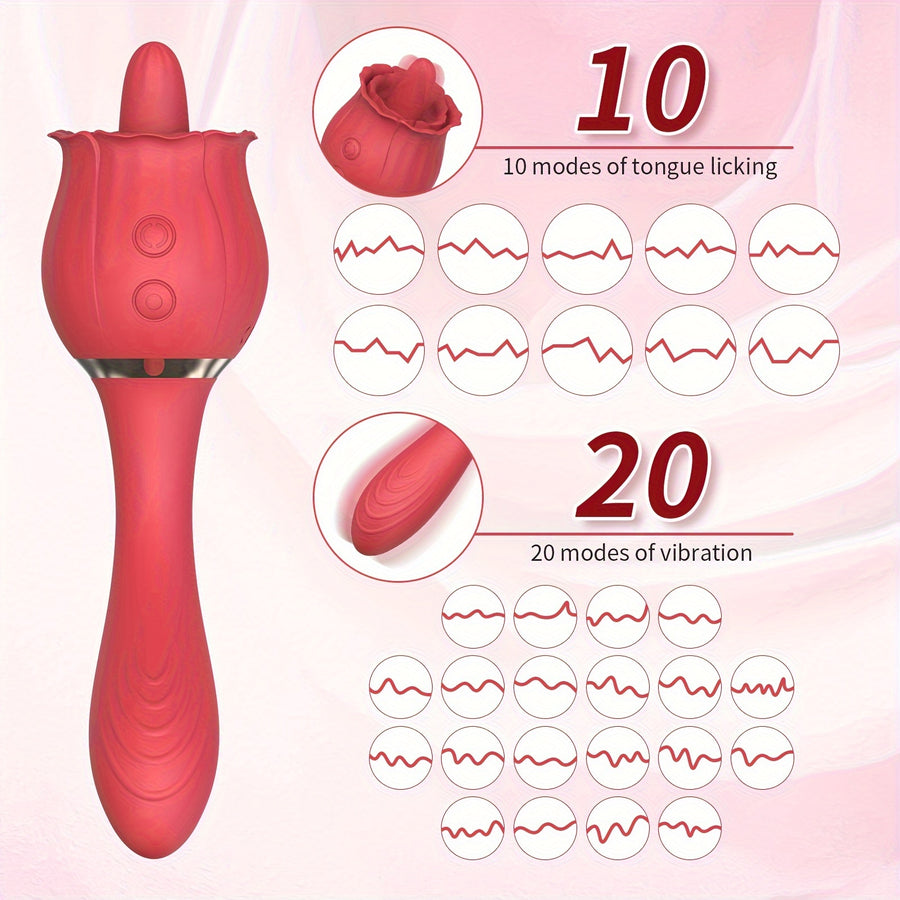 Velvet Pulse Petal Tongue & Vibration Massager - ZD057
