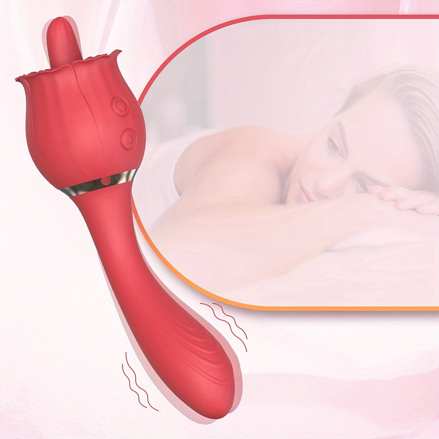 Velvet Pulse Petal Tongue & Vibration Massager - ZD057