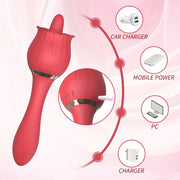 Velvet Pulse Petal Tongue & Vibration Massager - ZD057
