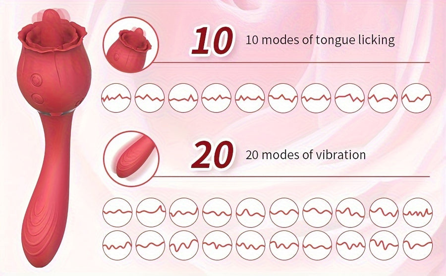 Velvet Pulse Petal Tongue & Vibration Massager - ZD057