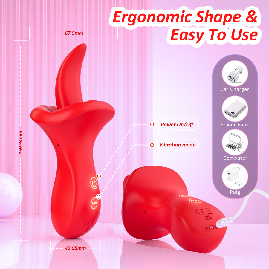 Velvet Pulse Tongue Motion Massager - ZD066D