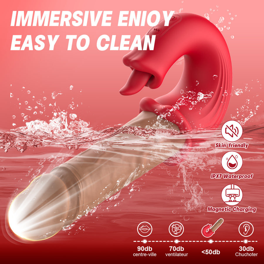 Velvet Pulse Telescopic Vibration Massager - ZD076B