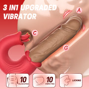 Velvet Pulse Telescopic Vibration Massager - ZD076B